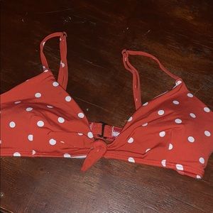 Poke a dot burnt orange swim top